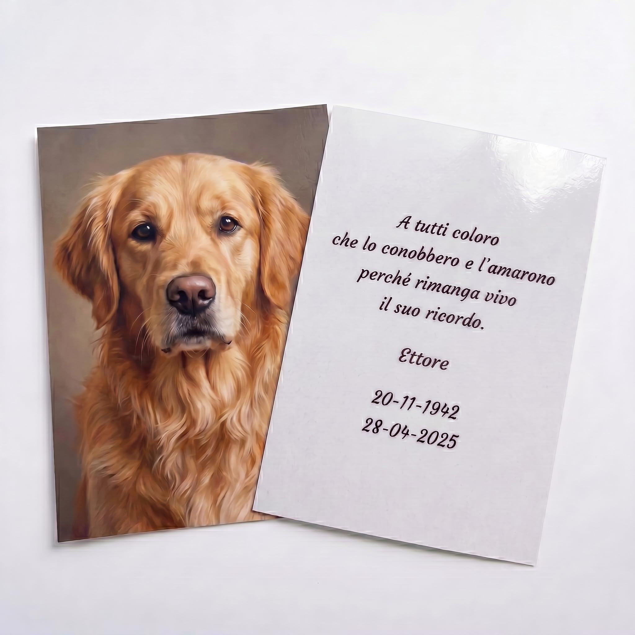 Ricordini funebri plastificati con foto e preghiera (25 pz) — 2