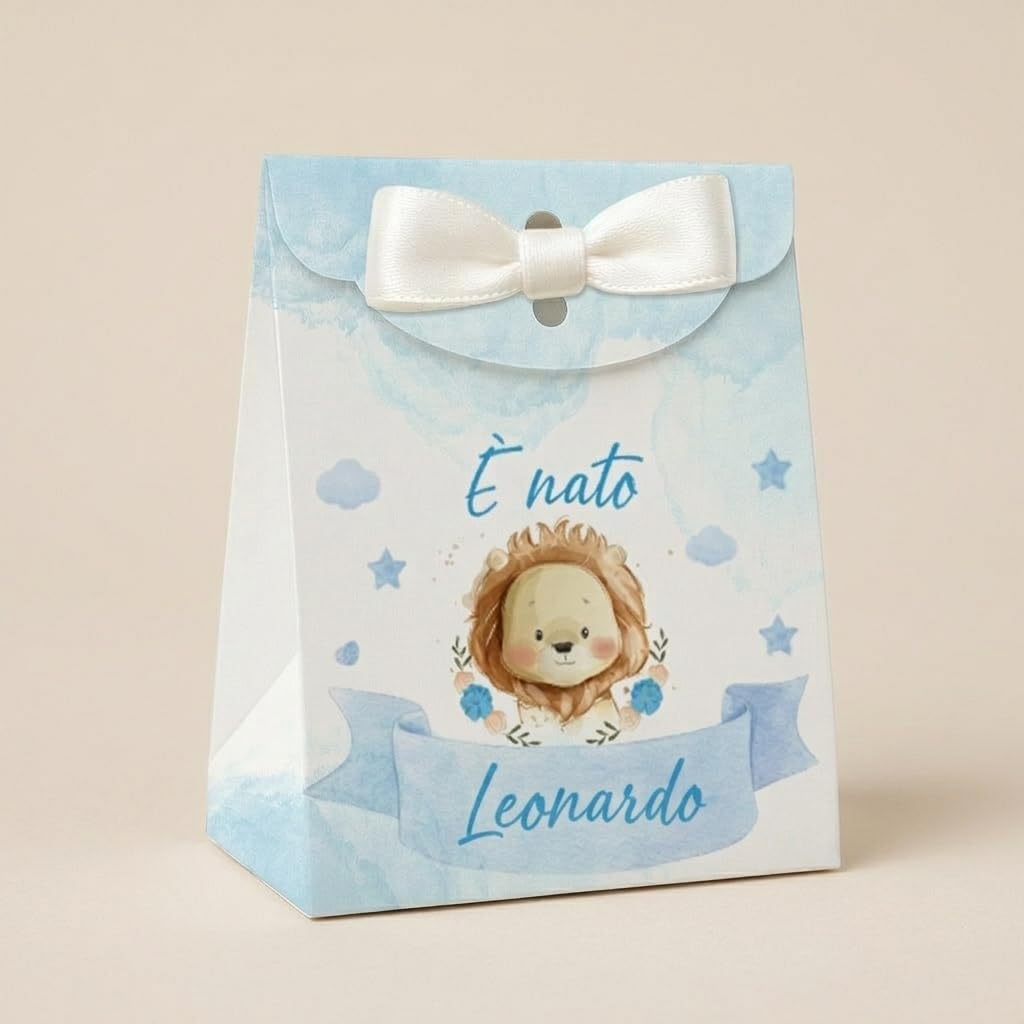 Sacchetto bomboniera nascita bimbo con nome (40 pz) — 2