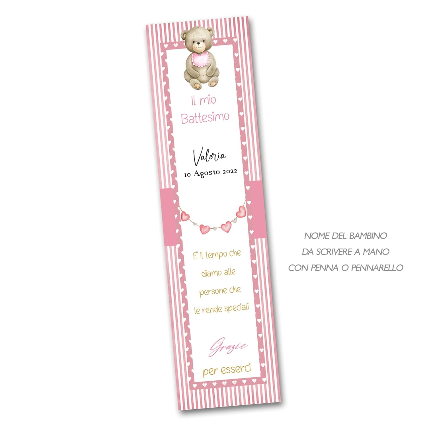 Segnalibri battesimo bimba 40x150 (30 pz)