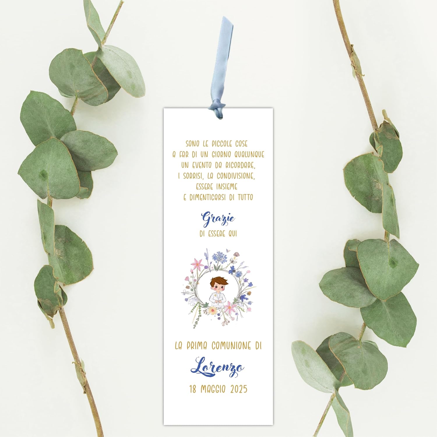 Segnalibri prima comunione bimbo con nome (40 pz) — 4