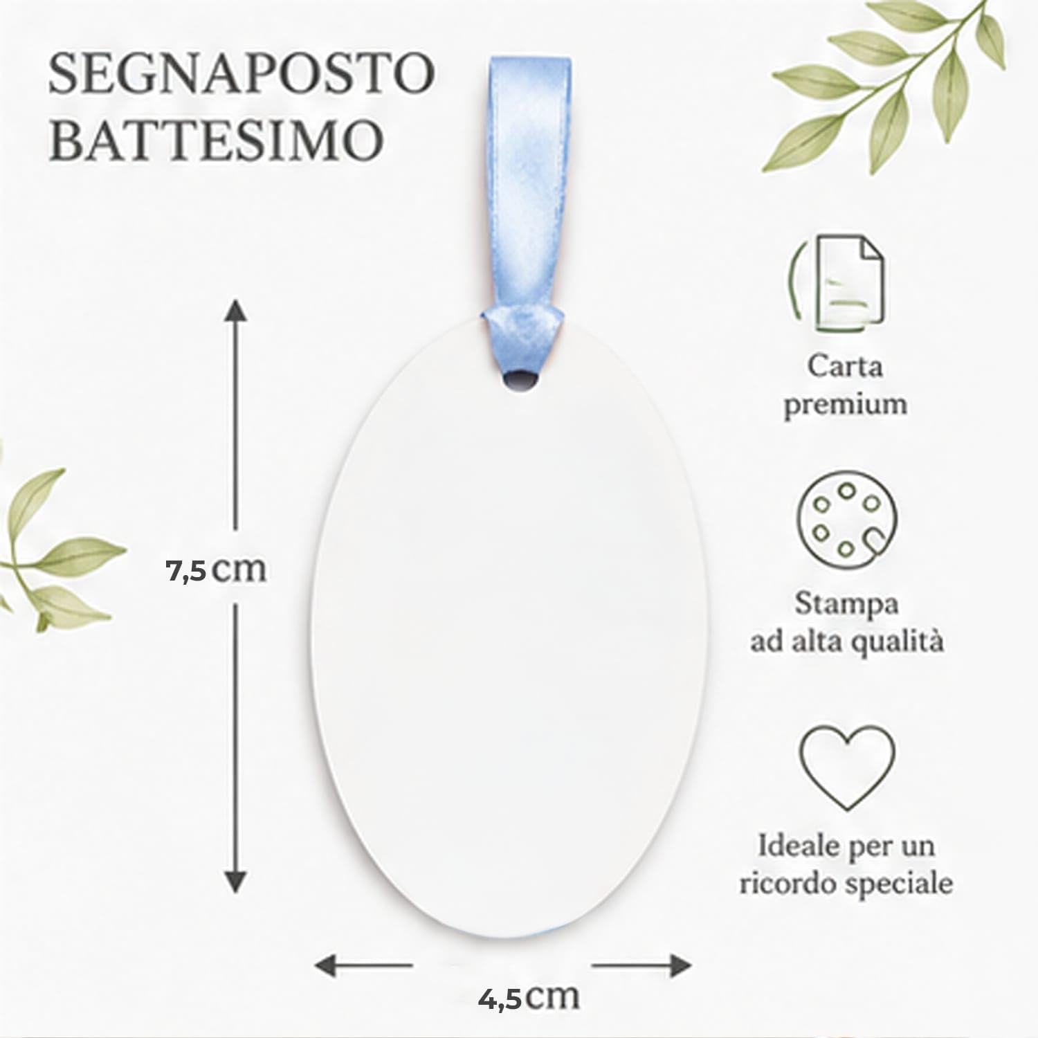 Segnaposto battesimo bimbo con nastro in raso (60 pz) — 3