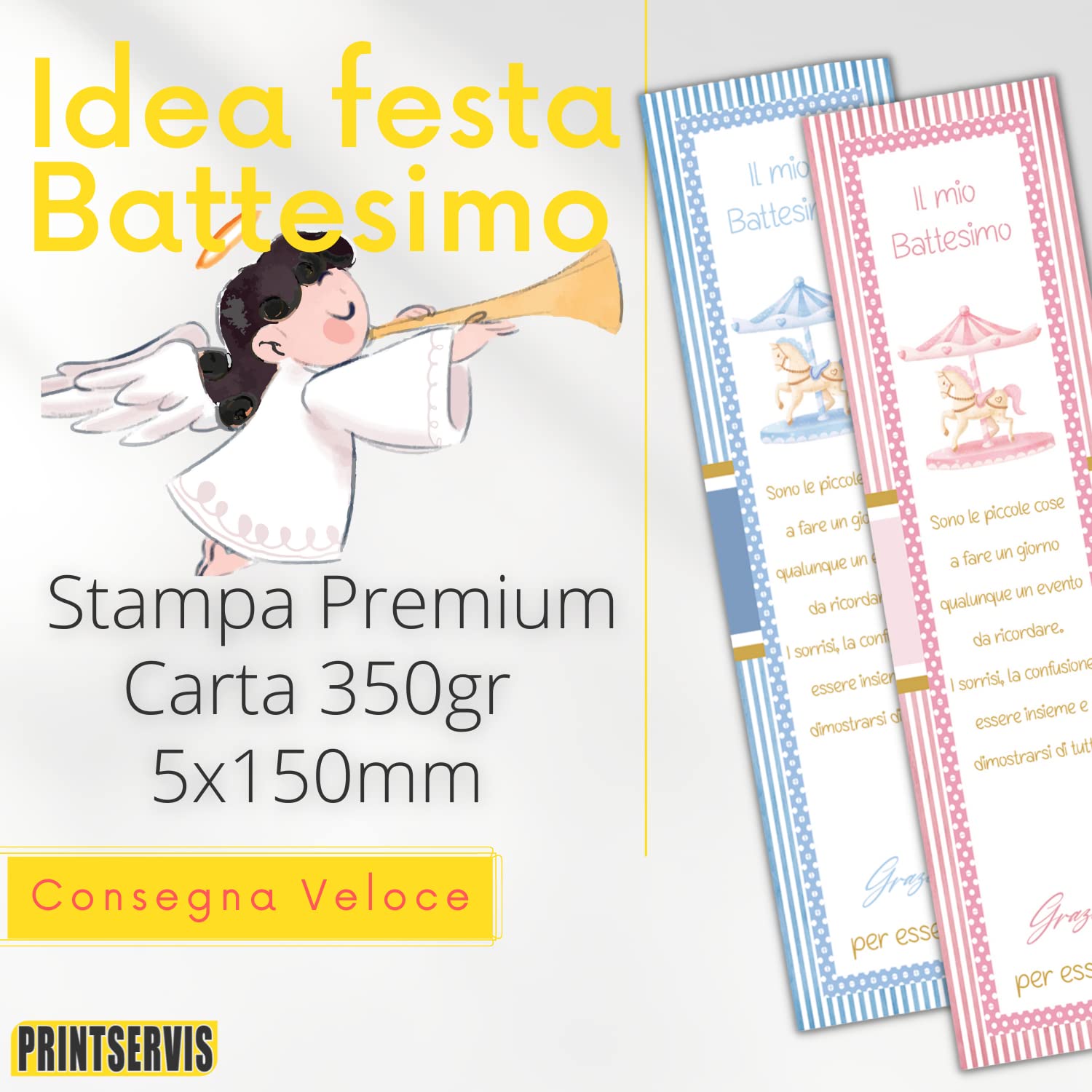 Segnaposto battesimo illustrati con nome (40 pz) — 2
