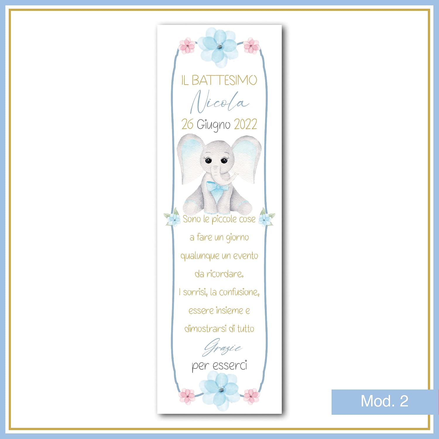 Segnaposto battesimo illustrati con nome (40 pz) — 4