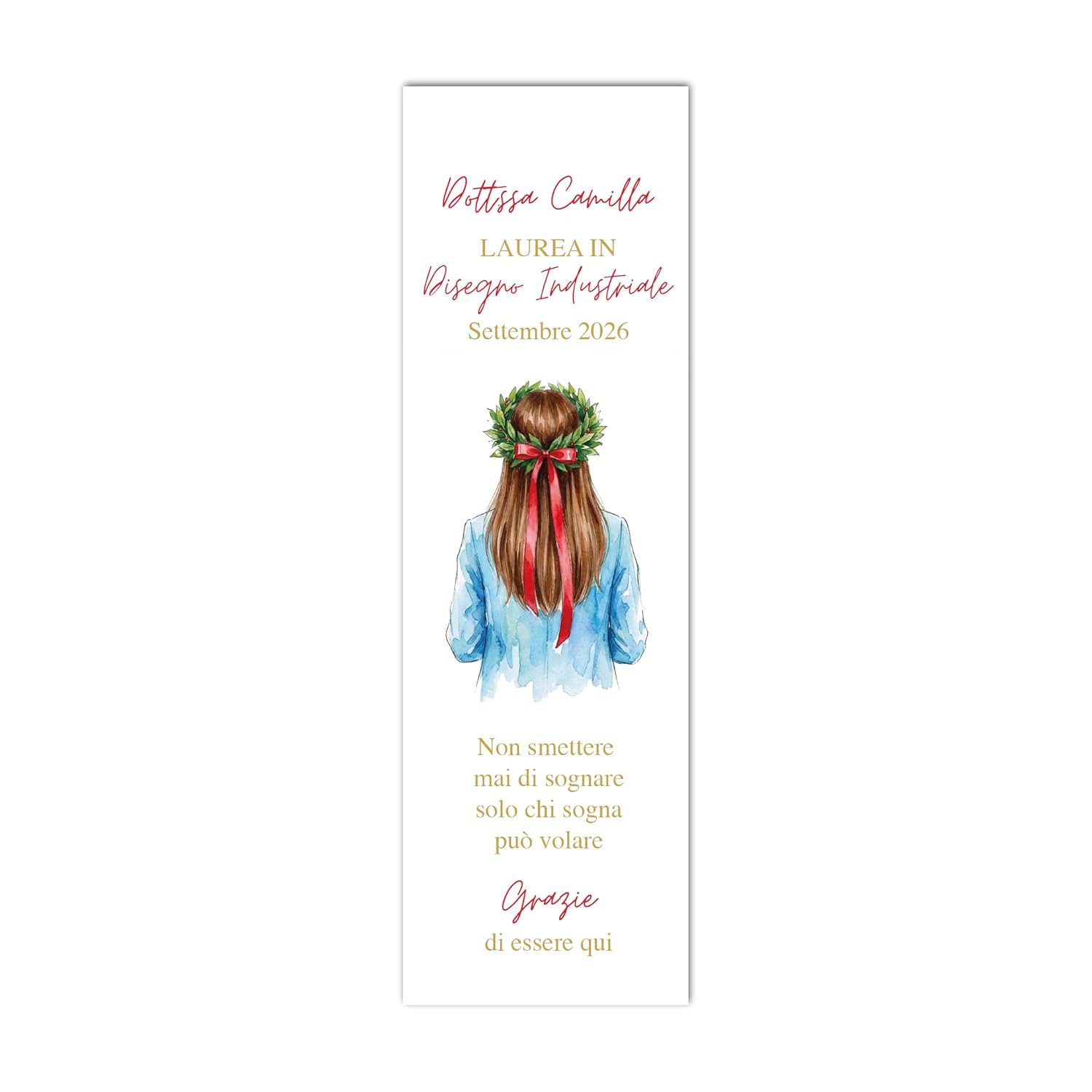 Segnaposto laurea 5x15 personalizzati (50 pz)