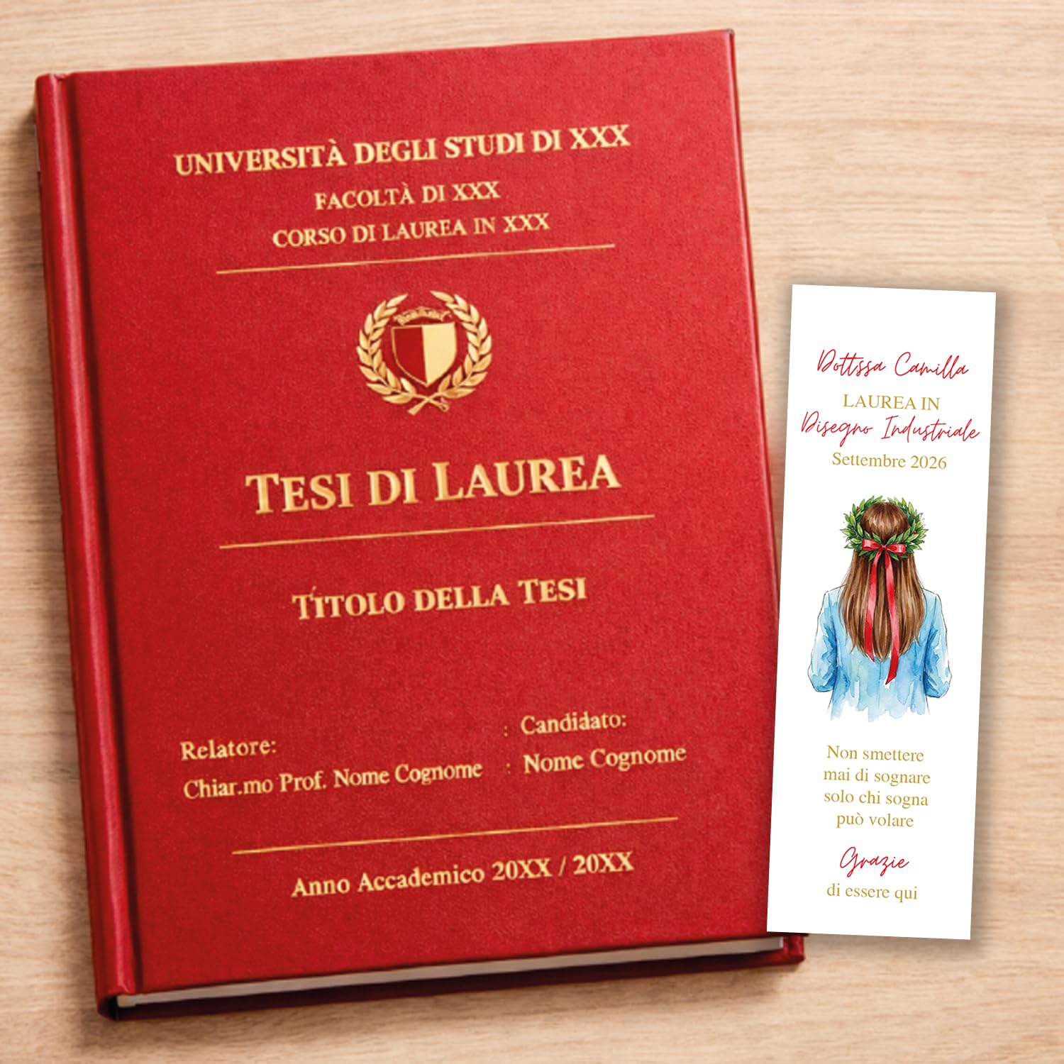 Segnaposto laurea 5x15 personalizzati (50 pz) — 2