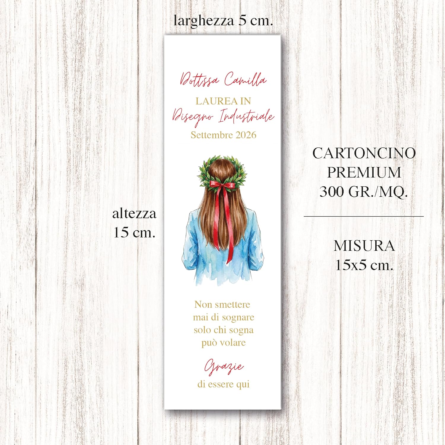 Segnaposto laurea 5x15 personalizzati (50 pz) — 4