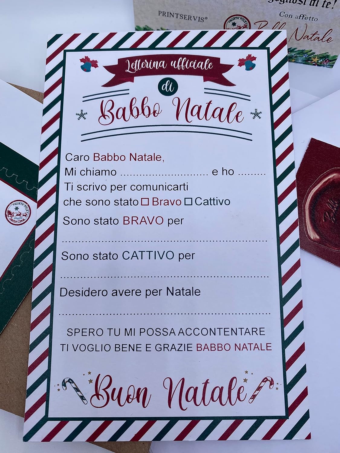 Set lettera a Babbo Natale con risposta — 3