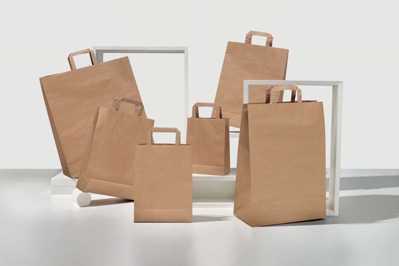 Shopper di carta kraft con manici (10 pz) — 2