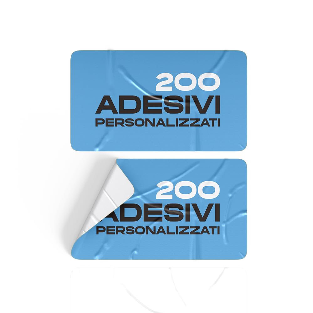 Sticker personalizzati rettangolari (300 pz)