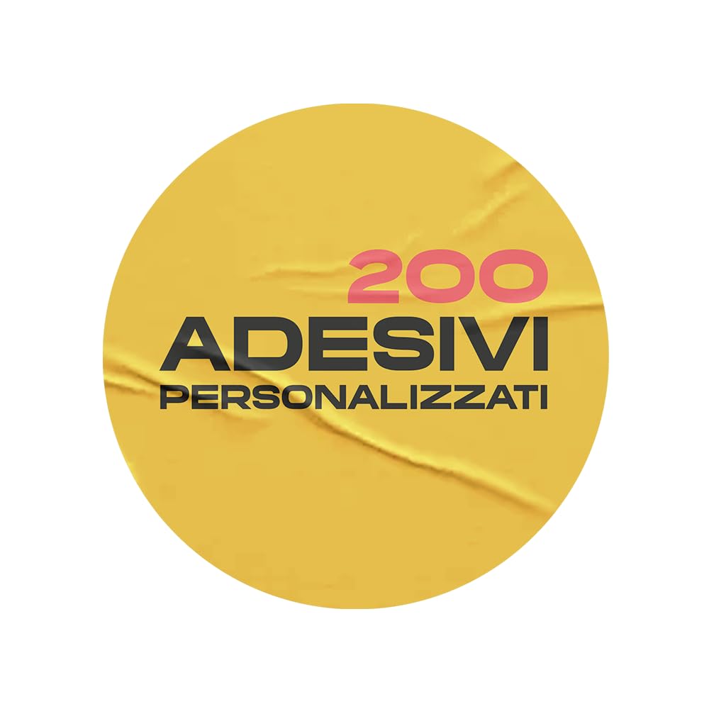 Sticker personalizzati rotondi (200 pz)