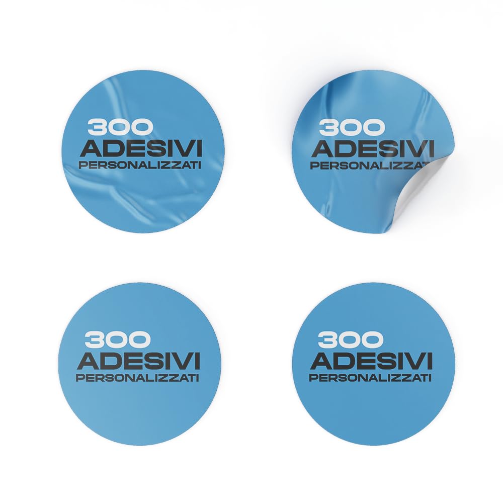 Sticker personalizzati rotondi (300 pz)