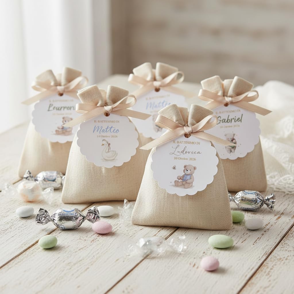Tag battesimo con foro e coordinati (20-50 pz) — 2