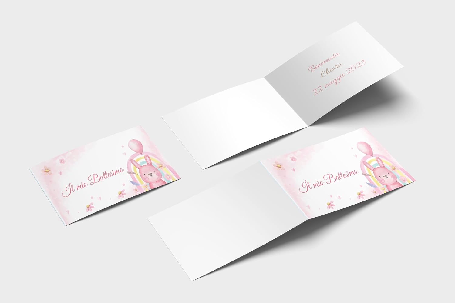 Tag bomboniera battesimo bianchi con foro (100 pz) — 2
