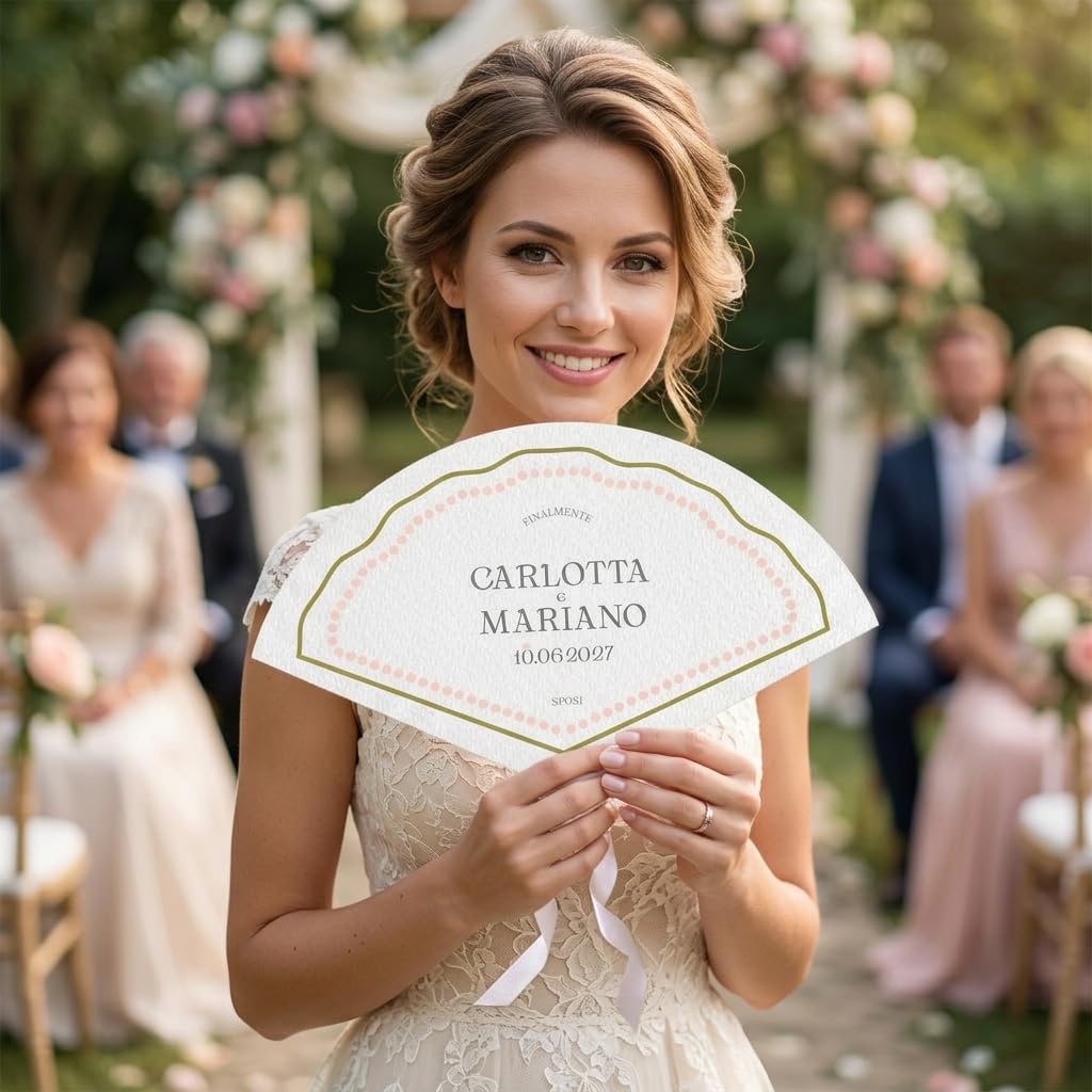 Tag bomboniera matrimonio con nastro in raso (60 pz) — 3