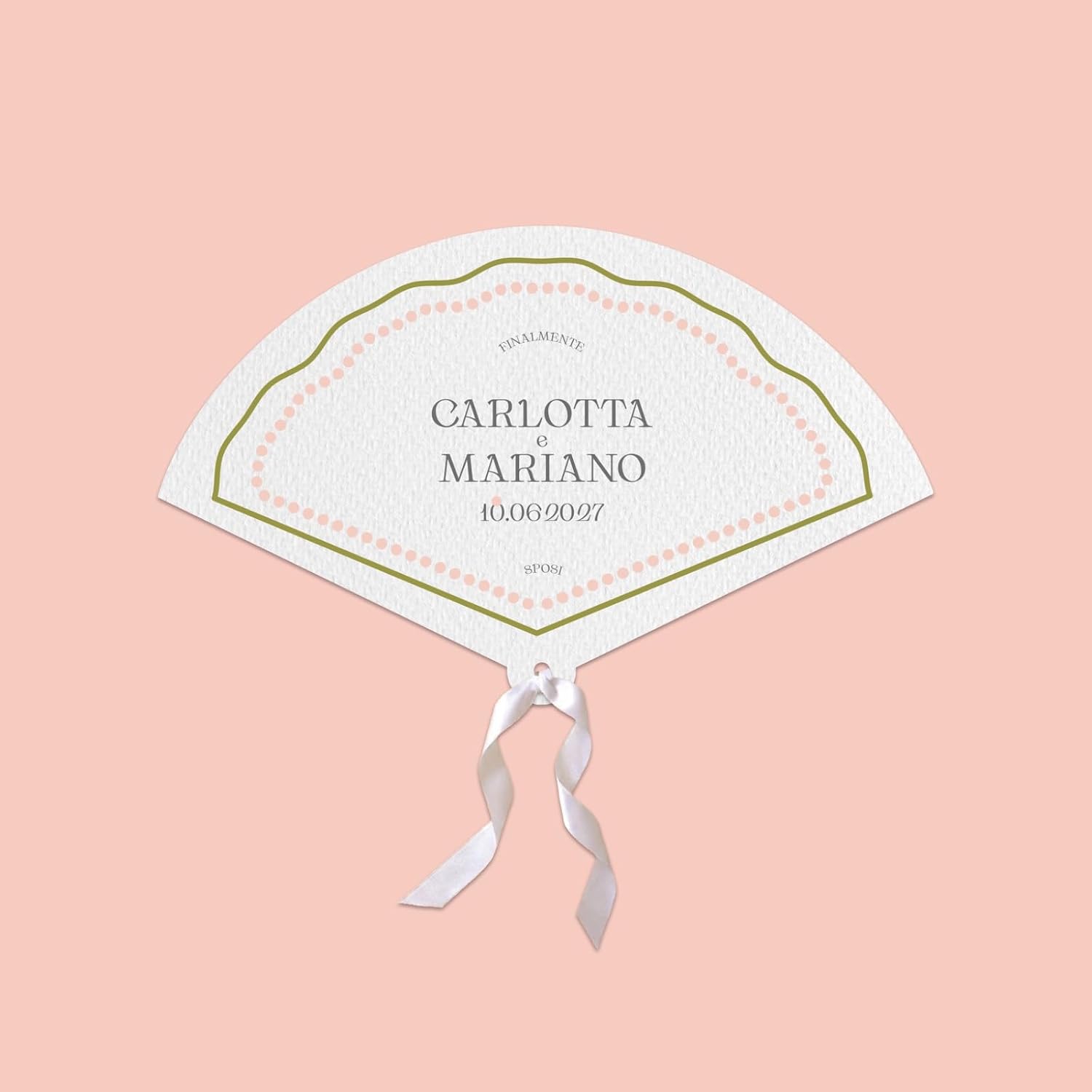Tag bomboniera matrimonio con nastro in raso (60 pz) — 5