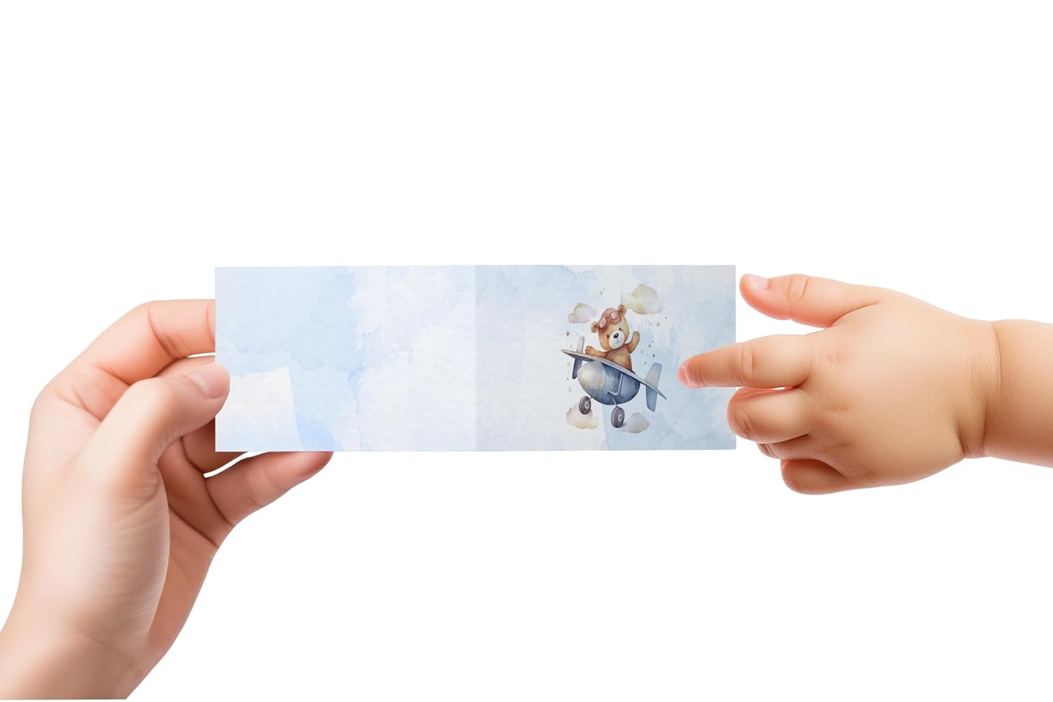 Tag bomboniera nascita bianchi con foro (100 pz) — 5