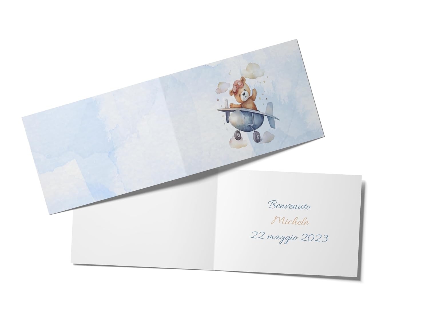 Tag bomboniera nascita bianchi con foro (100 pz) — 7