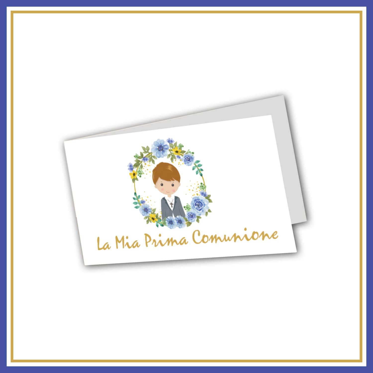Tag bomboniera prima comunione con foro (50 pz)