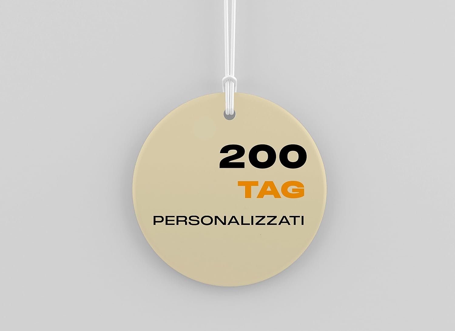 Tag bomboniera rotondi con foro, carta 350 g (200 pz)