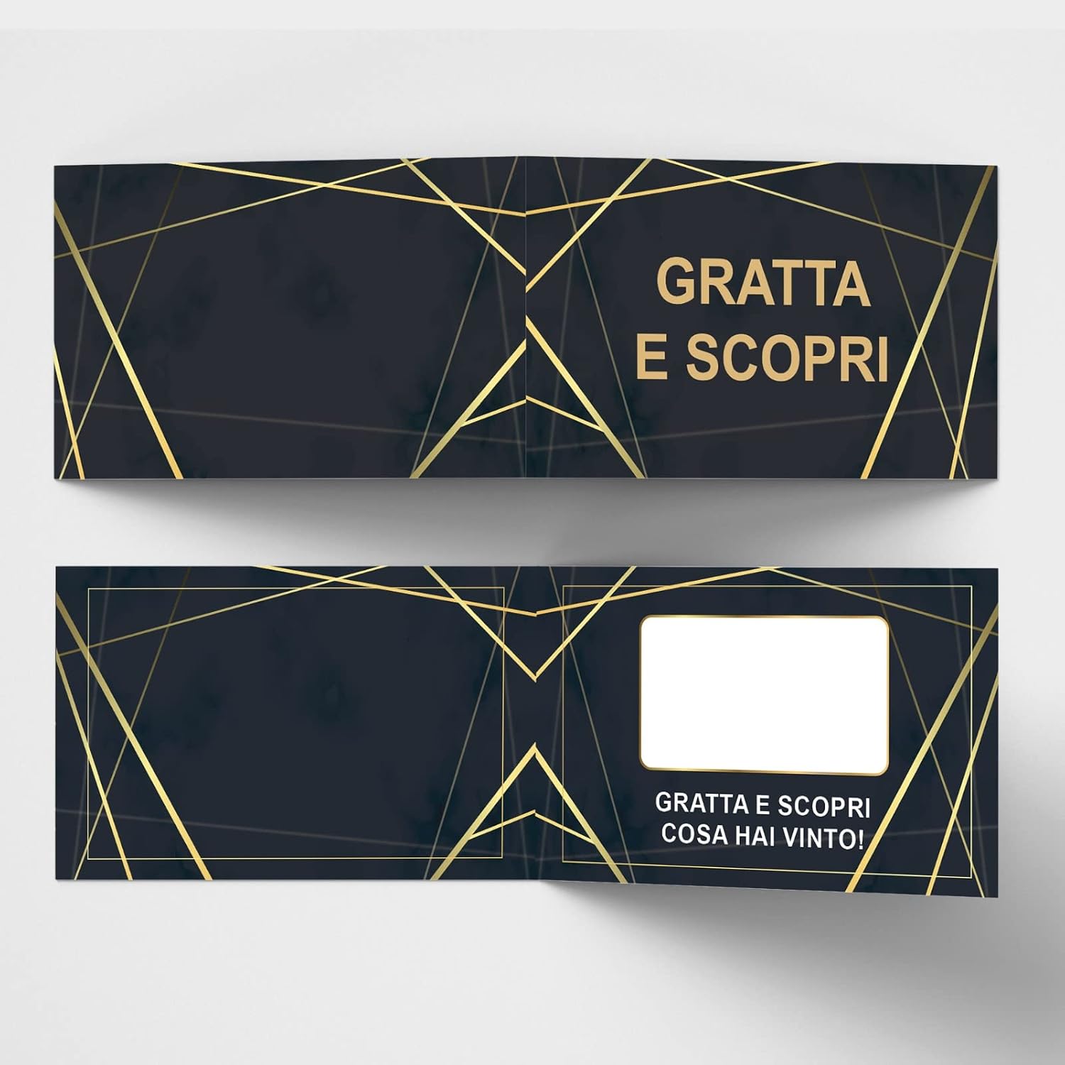 Tessere fedeltà gratta e vinci pieghevoli (50 pz)