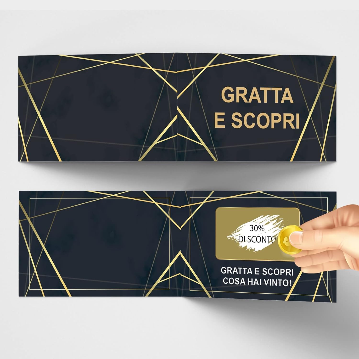 Tessere fedeltà gratta e vinci pieghevoli (50 pz) — 2