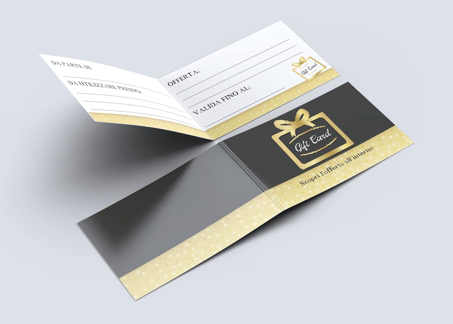 Tessere fedeltà pieghevoli e coupon con la tua grafica (50 pz) — 4