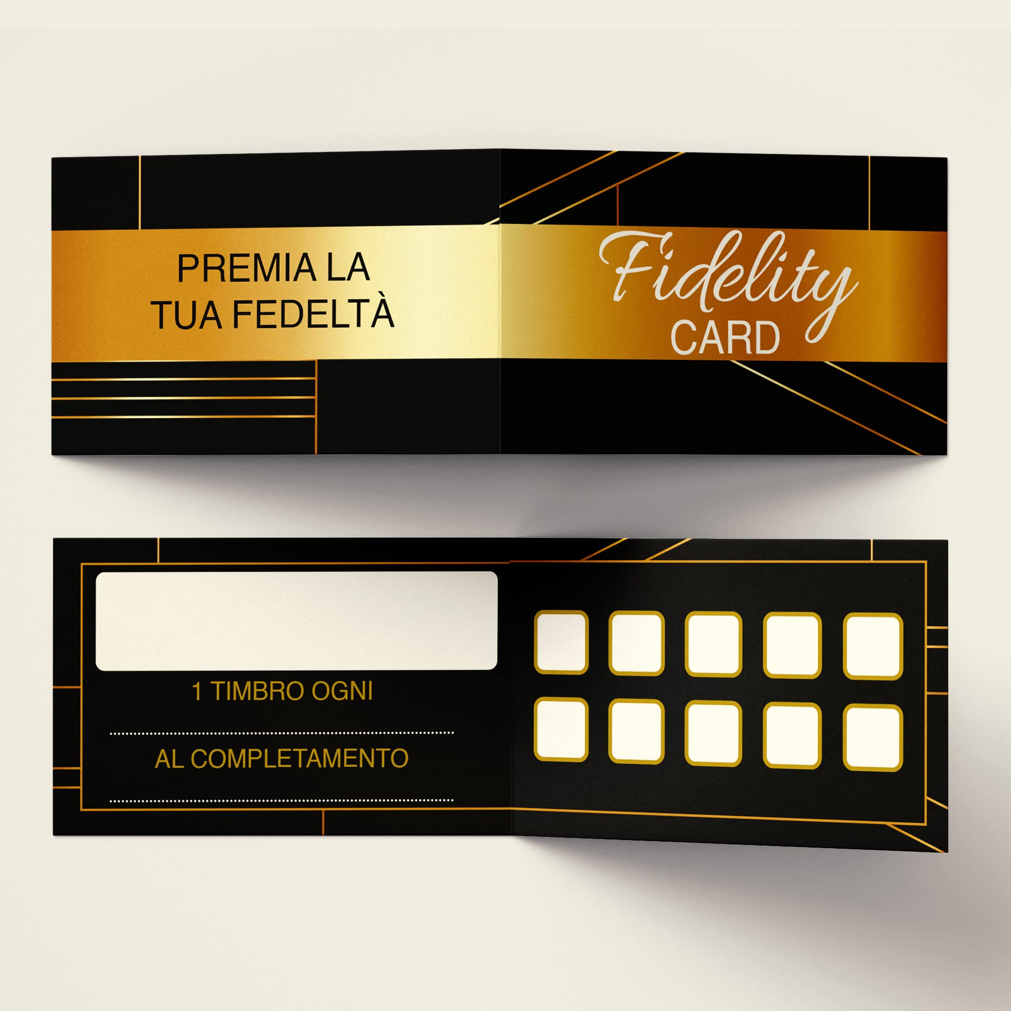 Tessere fedeltà pieghevoli multiuso (50 pz)