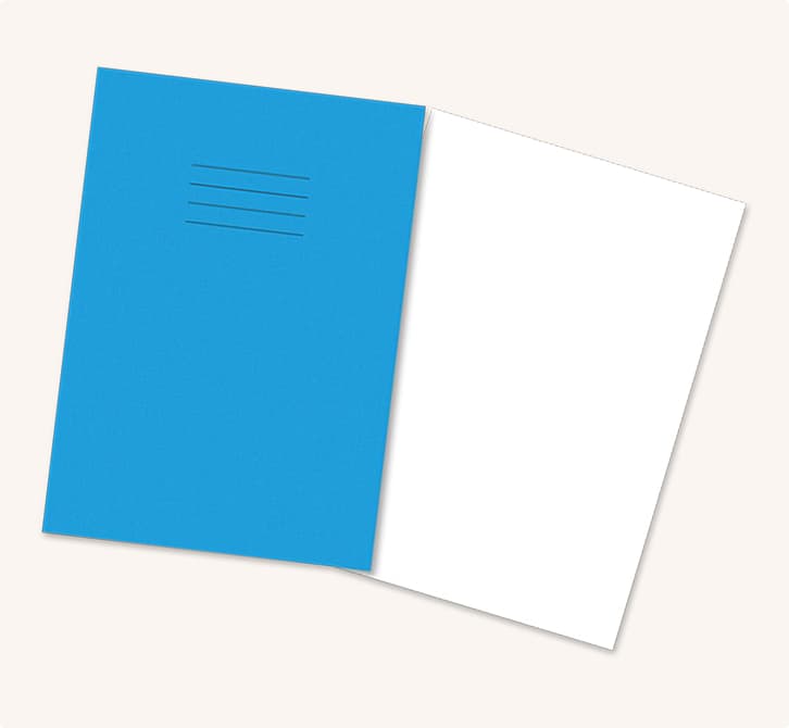 Exercise book. 64pp A4 text. BLACK tramlines 18mm. Green cover.