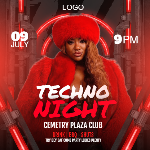 Techno Party Red Nigh 
