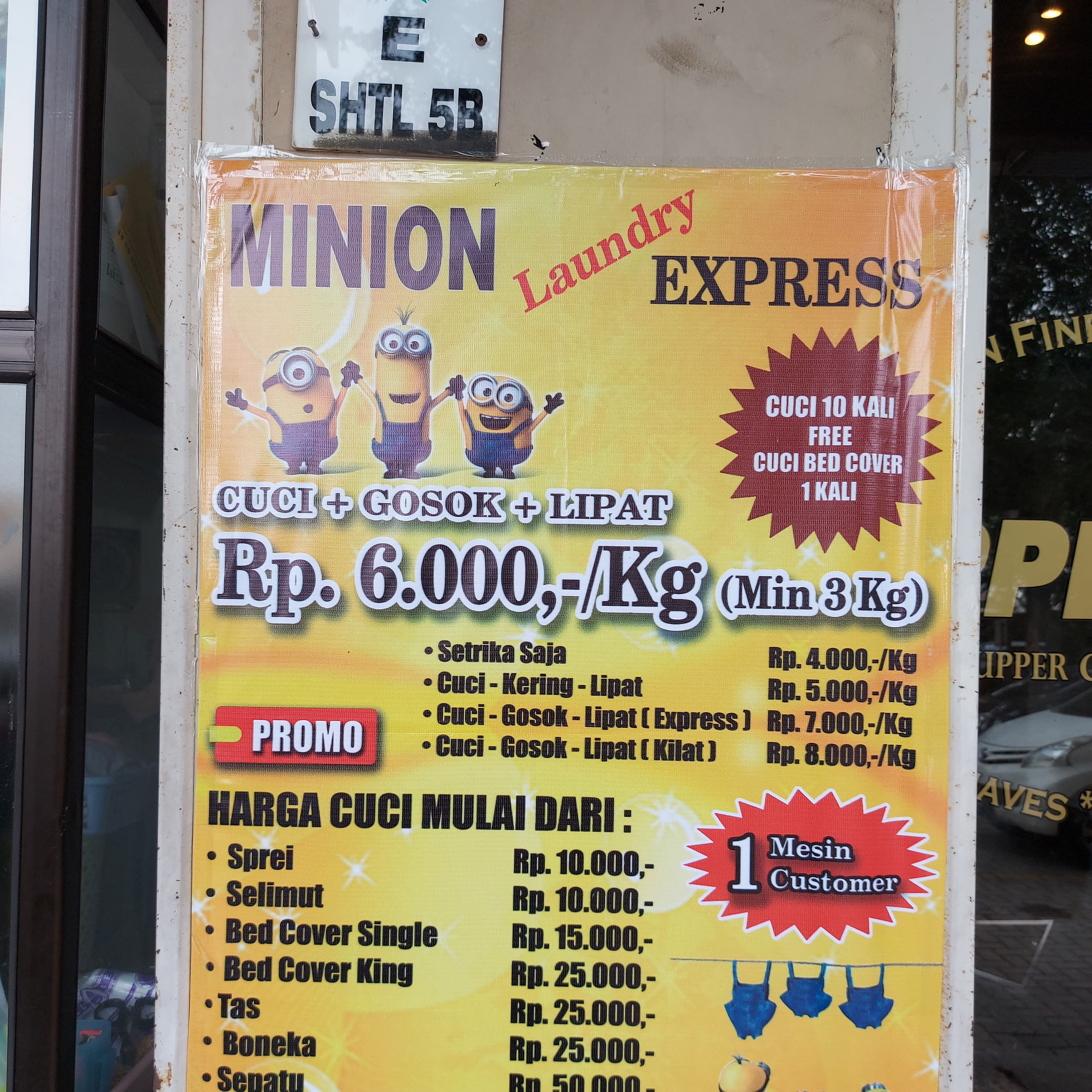 Minion Laundry Express Gading Nias Residence