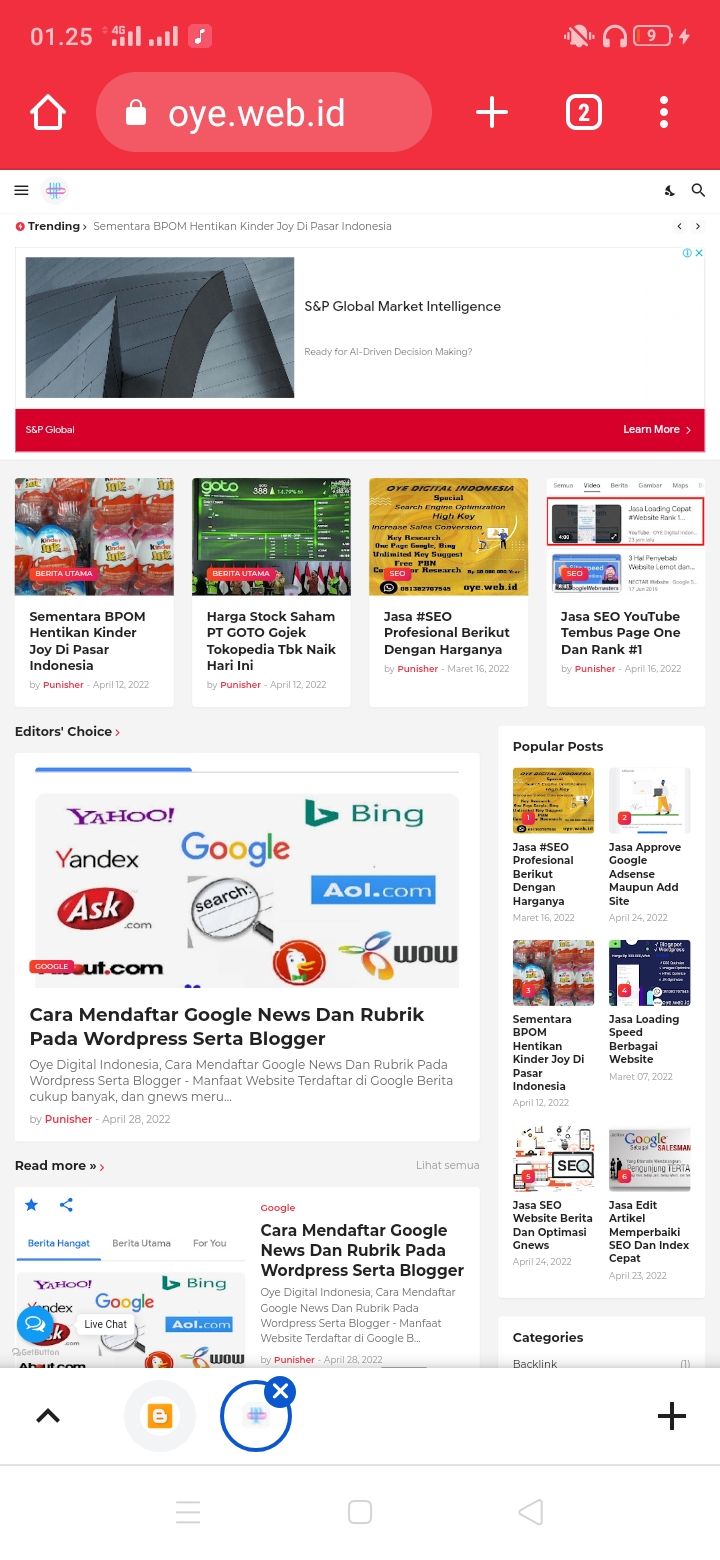Promo Template Blogger News Premium