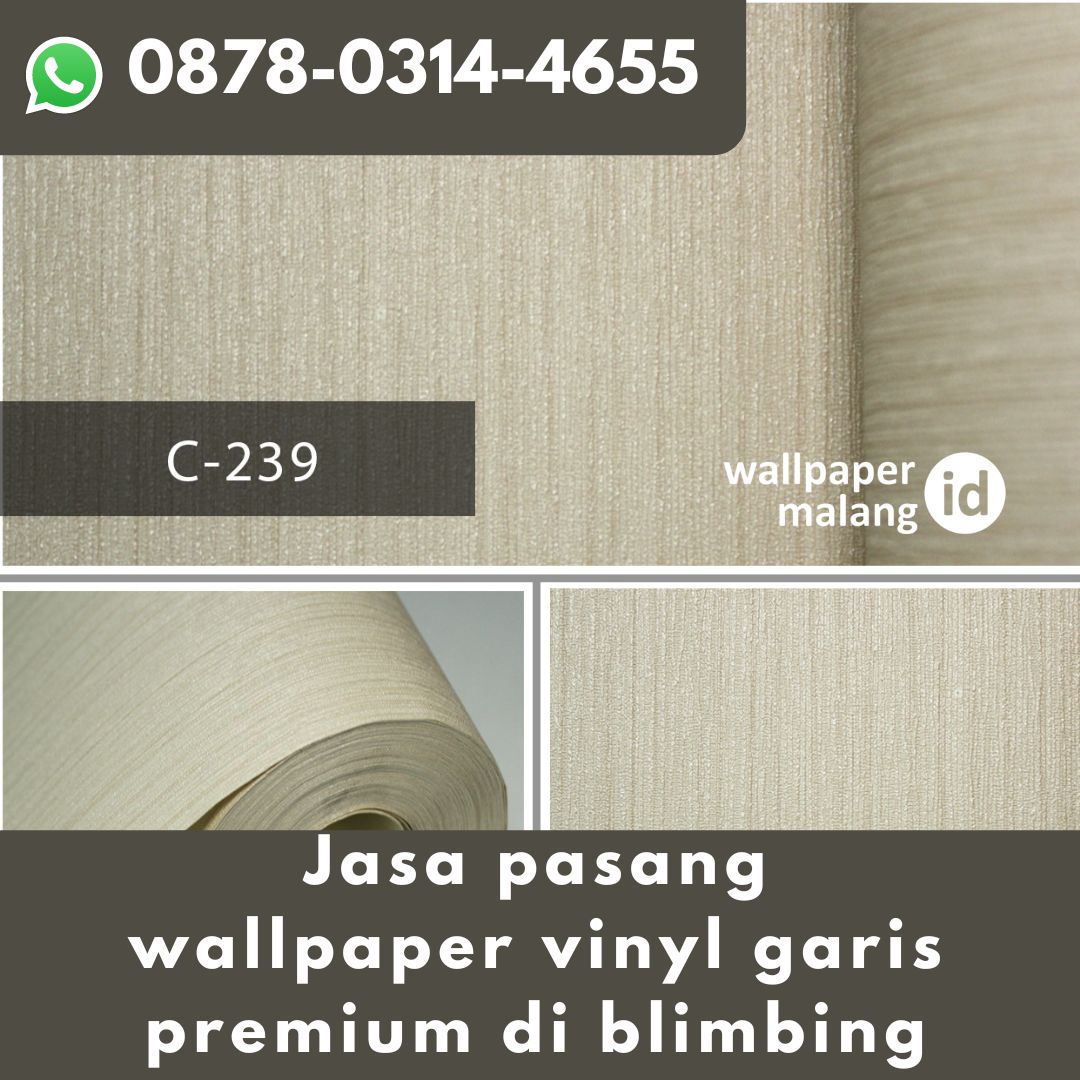 WA 0878-0314-4655 tukang pasang wallpaper vinyl garis premium di blimbing