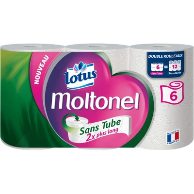 Prix Lotus Moltonel Triple Epaisseur 6 rouleaux à La Réunion