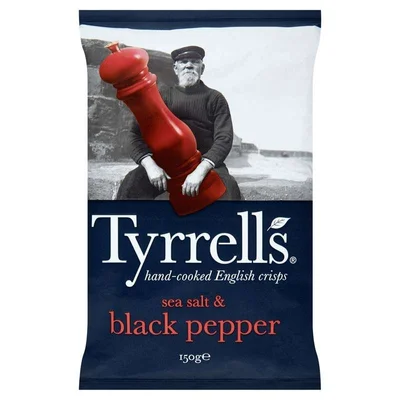 Prix Tyrrell's Chips Sel de Mer & Poivre Noir 150g à La Réunion