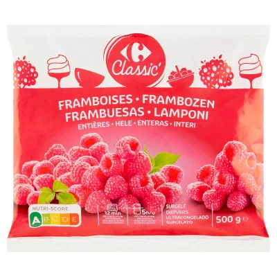 Prix Carrefour Classic' Framboises Entières 450g à La Réunion