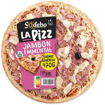 Prix Sodebo Pizza La Pizz' Jambon Fromage 400g à La Réunion
