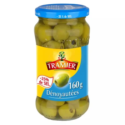 Prix Tramier Olives Vertes Dénoyautées 160g à La Réunion