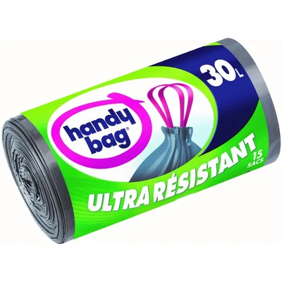 Prix Handy Bag Sacs Poubelle Poignées 30L x15 à La Réunion