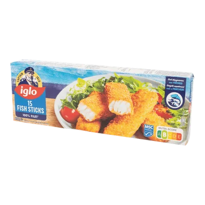 Prix Iglo Bâtonnets de Poisson 100% Filet x15 420g à La Réunion
