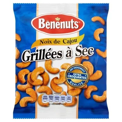Prix Bénénuts Noix de Cajou Grillées à Sec 125g à La Réunion