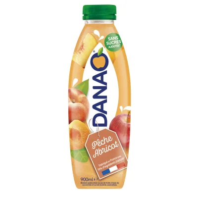 Prix Danao Boisson au jus de pêche abricot et lait, 90cl à La Réunion