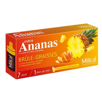 Prix Milical Extra Brûle-Graisse Ananas 7 doses à La Réunion