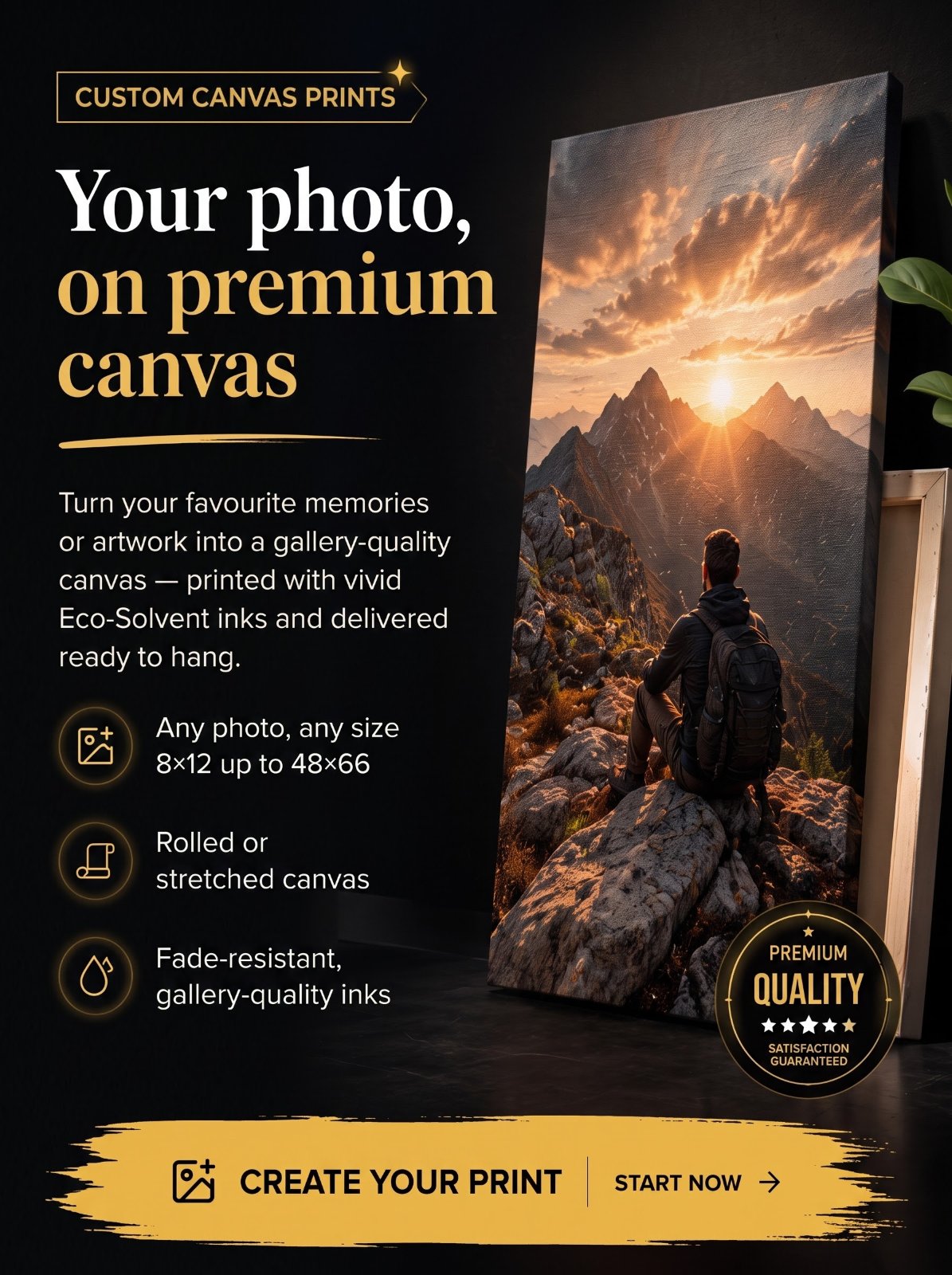 Custom canvas prints – turn your photo into premium wall art