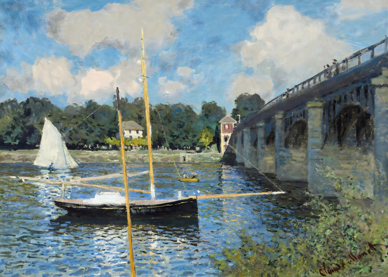 Claude Monet: The Bridge at Argenteuil Poster – Impressionist Landscape Poster — Poster