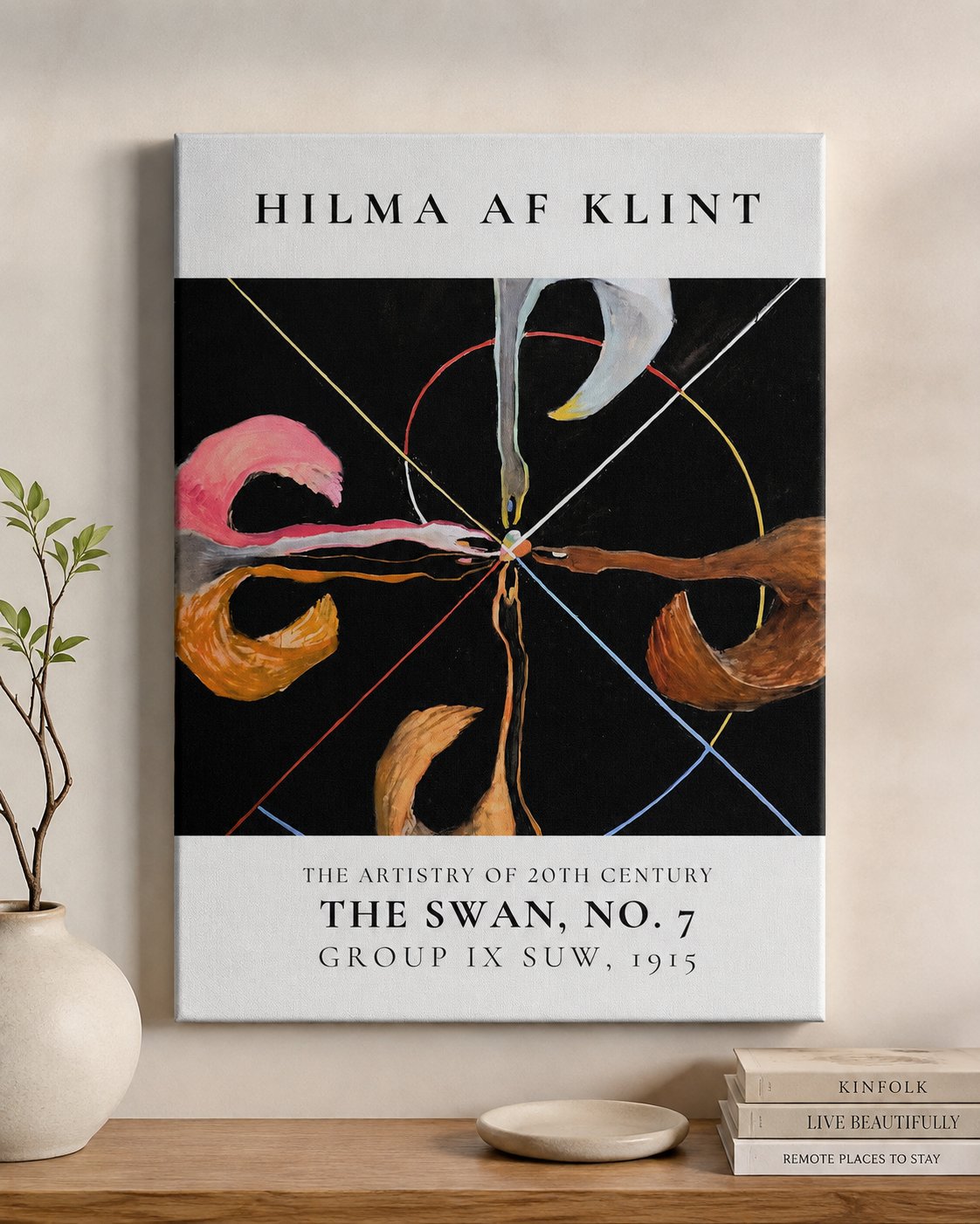 Hilma af Klint The Swan No. 7 Canvas Wall Art – Abstract Vintage Art Print for Living Room, Bedroom & Study canvas print