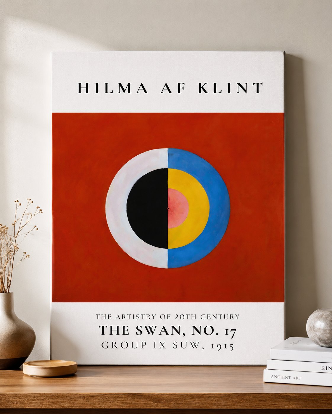 Hilma af Klint The Swan No. 17 Canvas Wall Art | Abstract Geometric Modern Canvas Print | Premium Gallery Wrapped Wall Decor canvas print