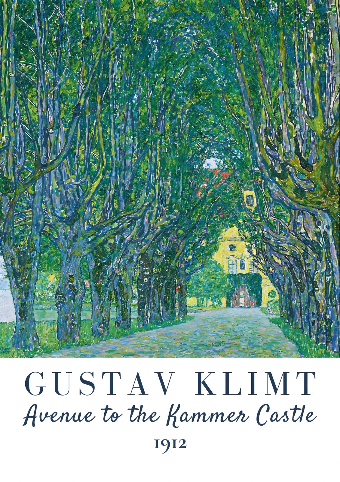 Gustav Klimt Avenue to Kammer Castle Poster – Vintage Nature Landscape Painting Print — Poster
