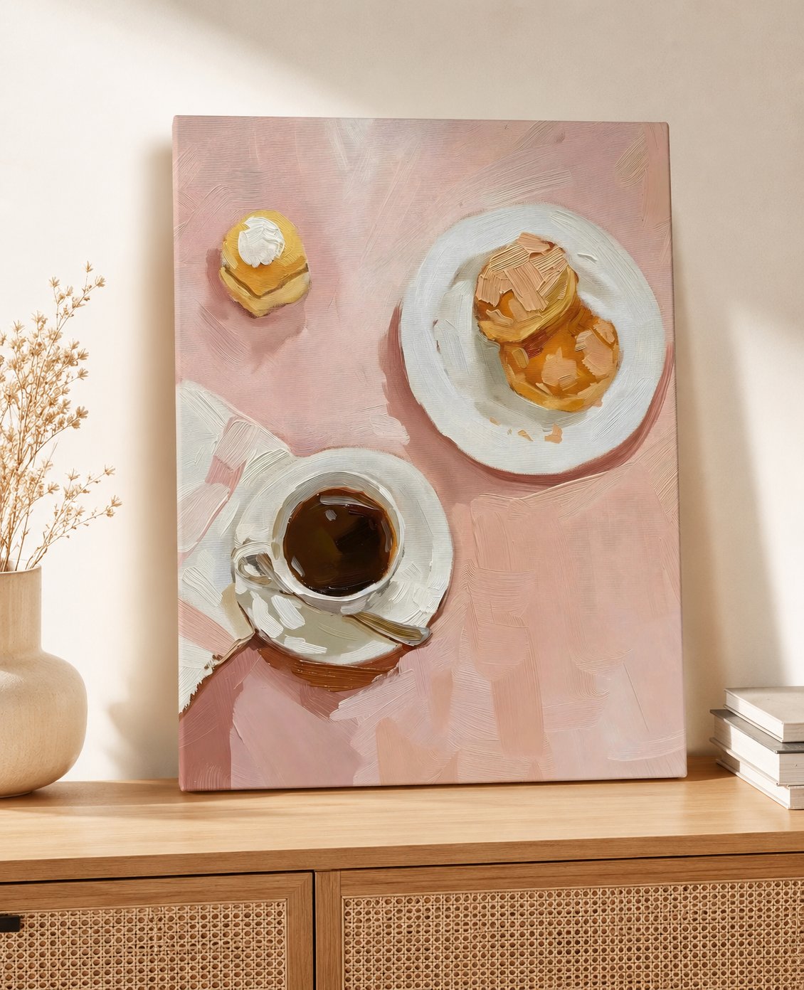 Pink Coffee & Pastry Poster – Cute Aesthetic Kitchen, Bedroom & Café Decor — Poster