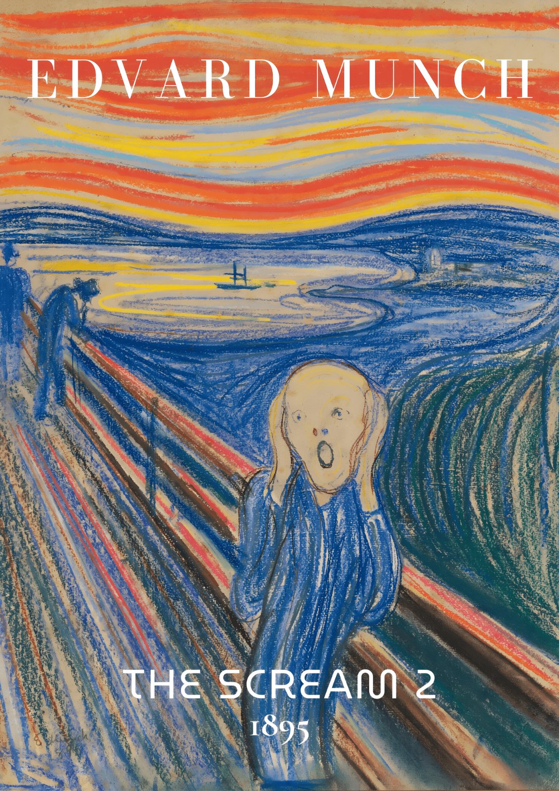 Edvard Munch 'The Scream' (1895) Poster – Expressionist Fine Art Poster for Living Room, Office Decor — Poster