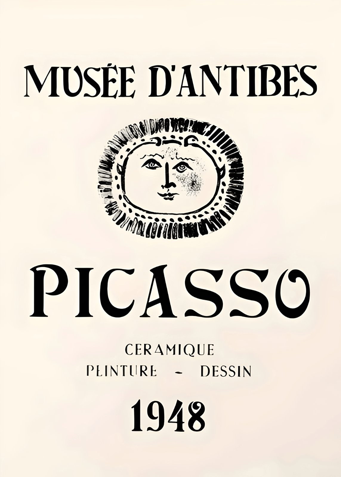 Picasso Musée d'Antibes 1948 Exhibition Poster | Vintage Modern Poster — Poster